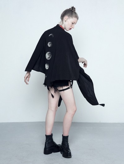 Punk Rave Black Gothic Summer Cape for Women