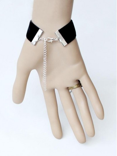Bracelet with ring hand bracelets with 5 finger rings for Wedding Brides