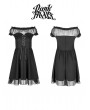 Punk Rave Black Gothic Off-the-Shoulder Sweet Short Dress