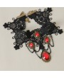 Handmade Black Lace Red Pendant Gothic Vampire Necklace