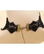 Handmade Black Lace Flower Chain Gothic Necklace