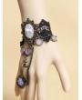 Handmade Black and Purple Gothic Victorian Bracelet Ring Jewelry