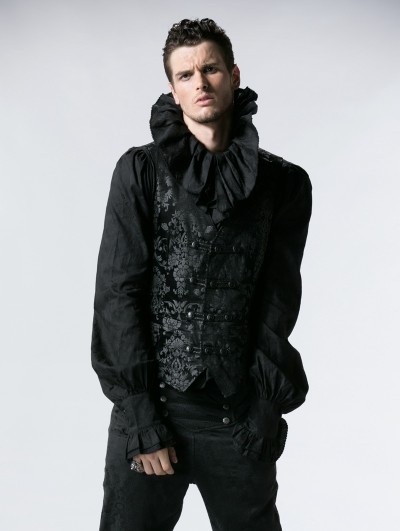 Punk Rave Gothic Vintage Palace Printed Vest for Men