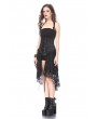 Dark in Love Black Halter Gothic Lace Corset Dress