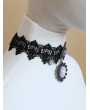 Handmade Black and Purple Gothic Victorian Necklace