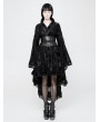 Punk Rave Black Gothic Lolita Flocking Printing Kimono Dress
