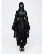 Punk Rave Black Gothic Lolita Flocking Printing Kimono Dress