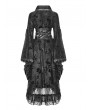 Punk Rave Black Gothic Lolita Flocking Printing Kimono Dress