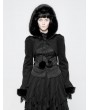 Punk Rave Black Gothic Lolita Short Hooded Coat for Women