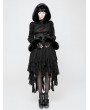 Punk Rave Black Gothic Lolita Short Hooded Coat for Women