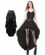 Dark in Love Black Gothic Punk Rivet Belt High-Low Skirt