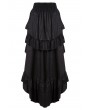 Dark in Love Black Gothic Punk Rivet Belt High-Low Skirt