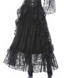 Dark in Love Black Gothic Eleglant Lace Long Skirt