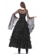 Dark in Love Black Gothic Eleglant Lace Long Skirt
