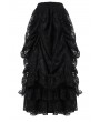 Dark in Love Black Gothic Eleglant Lace Long Skirt