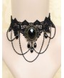 Handmade Black Lace Pendant Chain Gothic Necklace