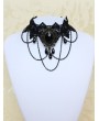 Handmade Black Lace Pendant Chain Gothic Necklace