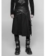 Punk Rave Black Gothic Punk Removable Half Skirt for Men