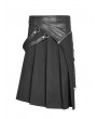 Punk Rave Black Gothic Punk Removable Half Skirt for Men