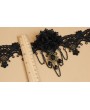 Handmade Black Lace Flower Gothic Necklace