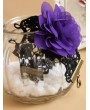 Handmade Black Lace Purple Flower Gothic Bracelet Ring Jewelry