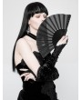 Punk Rave Gothic Punk Fabric Rivet Fan