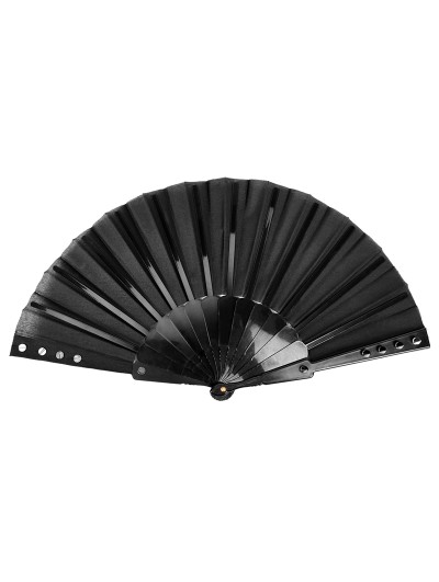 Punk Rave Gothic Punk Fabric Rivet Fan