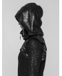 Punk Rave Black Gothic Punk Hooded Accessory for Men
