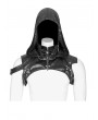 Punk Rave Black Gothic Punk Hooded Accessory for Men