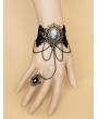 Handmade Black Lace Pendant Chain Gothic Victorian Bracelet Ring Jewelry