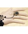 Handmade Black Lace Flower Gothic Bracelet Ring Jewelry