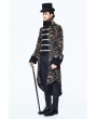 Devil Fashion Gold Gothic Retro Palace Swallow Tail Jacket for Men