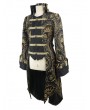 Devil Fashion Gold Gothic Retro Palace Swallow Tail Jacket for Men