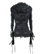 Devil Fashion Black Gothic Hole Hooded Long Sleeves Shirt for Women