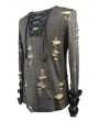 Devil Fashion Steampunk Long Sleeves Hole Knit Shirt for Men