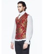 Devil Fashion Red Gothic Vintage Double-breasted Waistcoat for Men