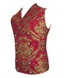 Devil Fashion Red Gothic Vintage Double-breasted Waistcoat for Men