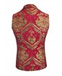 Devil Fashion Red Gothic Vintage Double-breasted Waistcoat for Men