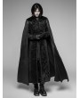 Punk Rave Black Gothic Night Count Vampire Long Cloak Coat for Men