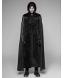 Punk Rave Black Gothic Night Count Vampire Long Cloak Coat for Men