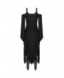 Dark in Love Black Romantic Gothic Irregular Long Dress