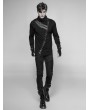 Punk Rave Black Gothic Punk Long Zipper Turtleneck T-Shirt for Men