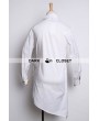 Pentagramme White Cotton Long Sleeves Gothic Blouse for Men