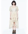 Devil Fashion Ivory Vintage Steampunk High-Low Dress 