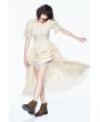 Devil Fashion Ivory Vintage Steampunk High-Low Dress 