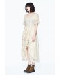 Devil Fashion Ivory Vintage Steampunk High-Low Dress 