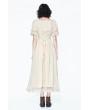 Devil Fashion Ivory Vintage Steampunk High-Low Dress 