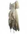 Devil Fashion Ivory Vintage Steampunk High-Low Dress 