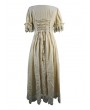 Devil Fashion Ivory Vintage Steampunk High-Low Dress 