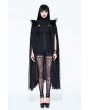 Eva Lady Black Gothic Lace Dark Queen Long Cape for Women